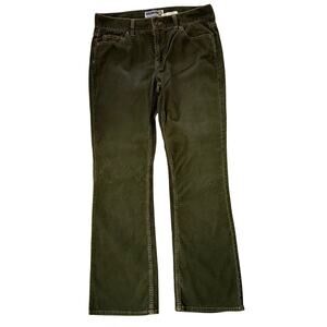 Vtg 2004 Old Navy Womens Size 10 Low Rise Green Corduroy Pants Y2K Streetwear